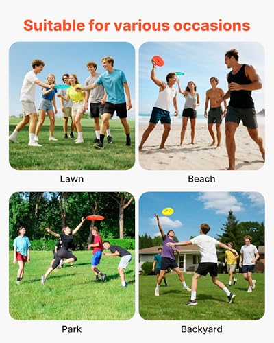 VEVOR Disc Golf Set, 3 Pack Disc Golf Starter Set, Beginners Flying Discs for Full-Body Strength Training, with Putter, Mid-Range, Driver, for Outdoor Backyard, Lawn, Beach, and Park