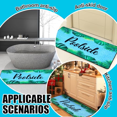 Tinideya Poolside Non Slip Mat Walk Pool Mats for Floor Outdoor Rubber Mats with Drainage Outdoor and Indoor Dock Safety Pool Mat(24" X 48") - size: 6" x 12" (Rectangular)