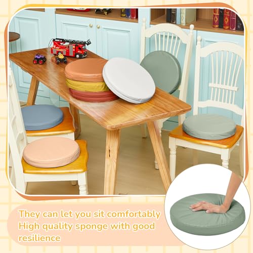 Juexica 8 Pcs Extra Thick Flexible Seating Floor Cushion Assorted Colored Floor Pillow Classroom Seat Cushion Soft Classroom Seating for Kid Learning(Boho Color,13.8 x 13.8 x 2 Inch,Round) - color: Boho Color