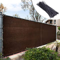 Royal Shade 6' x 25' Brown Fence Privacy Screen Windscreen Cover Netting Mesh Fabric Cloth - Cable Zip Ties Included (We Make Custom Size) - color: Brown, size: 0 6' x 2 5'