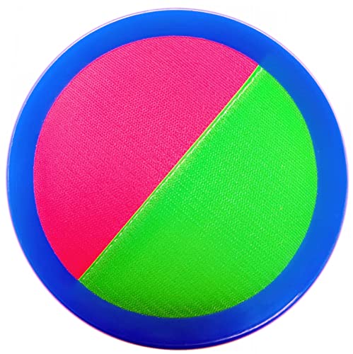 AppleRound Toss and Catch Velcro Ball Set (Hook and Loop), Kids Outdoor Games, Beach Toys, Backyard Sports, Paddle Ball Games (Pack of 4 Paddles and 4 Balls) - color: Red Green Dual-color, size: 4 Paddles & 4 Balls