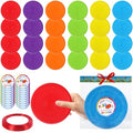 24 Pcs Flying Disc End of Year Gifts Bulk, 7” Rubber Flyer Disks with Gift Cards Outdoor Flying Discs for End of Year Gift Summer Beach Party Supplies, 6 Colors