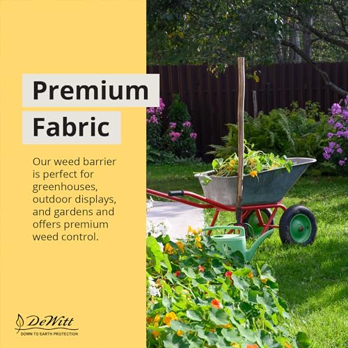 Dewitt 5-Pack Sunbelt Weed Barrier Fabric 3.2 oz, 6 x 300 Feet – Heavy-Duty Ground Cover Mat for Greenhouse Floors, Garden Rows, Raised Beds, Yard Gardening, and Outdoor Landscape Protection - size: 5 Pack, style: 6' W x 300'