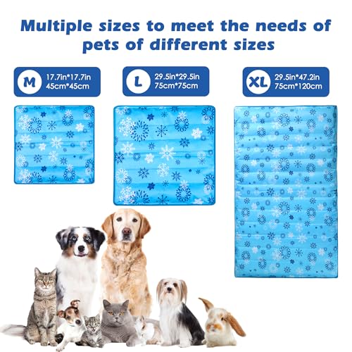 Dog Cooling Mat, Pet Washable Non-Toxic Summer Dogs Cats Cooling Pads Sleeping Kennel Mats Cool Ice Blanket for Indoor & Outdoor Dog Beach Essentials Gray 47.2 * 29.5IN - size: 47.2*29.5