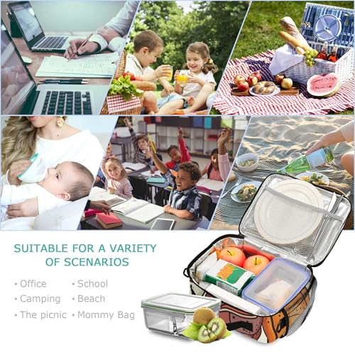 Cute Cartoon Platypus Lunch Bag Insulated Cooler Bag for Boys Girls, Holds Lunch Box, Water Bottle, Snacks
