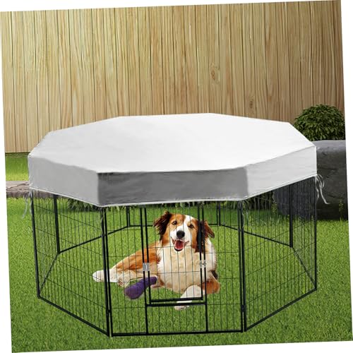 Waterproof Dog Kennel Cover Folding Outdoor Shade Rain Protection for Dog Playpen PET Cage Roof Cover Sunproof Rainproof for Camping and Outdoor Use