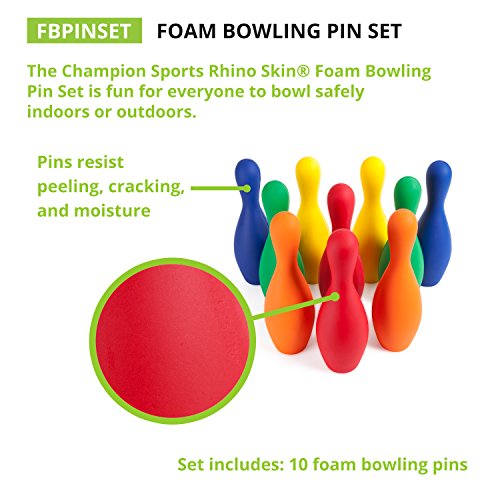 Champion Sports Weighted Foam Bowling Pin Set - Pins Only