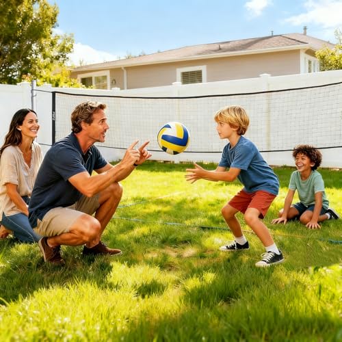 Luwint Replacement Volleyball Practice Net 15ft, Black Pool Volleyball Net for Spiking & Blocking Drills, 2v2 4v4 Family Backyard Indoor Outdoor Net - color: 2 Pcs Black