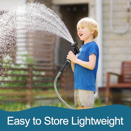 Stainless Steel Garden Hose 100ft Heavy Duty Metal Water Hoses with 10 Function Water Hose Nozzles for Yard Outdoor - size: 100 ft