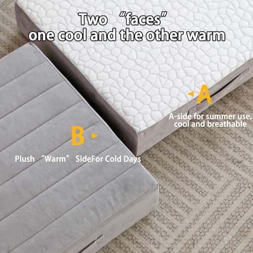 22" Large Floor Pillow for Adults, Thick Foam Meditation Cushion, Square Yoga Floor Seat Pillow with Soft Tufted Cover for Indoor & Outdoor Sitting – Grey