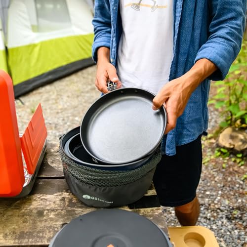 GSI Outdoors Bugaboo Base Camper, High-Efficiency Cookset – Ceramic Non-Stick Coated - size: Medium