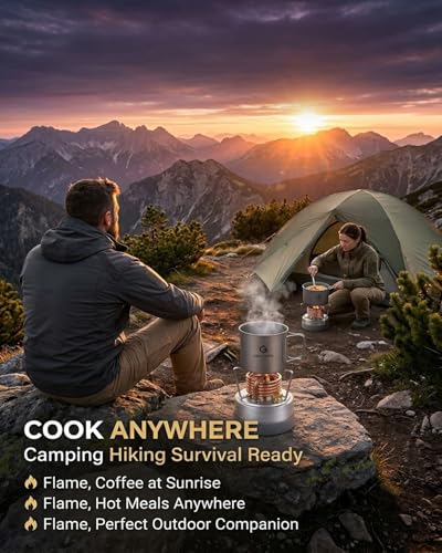 Mini Alcohol Burner Gas Stove Camping Cooking High Power Portable Mini Outdoor Spirit Burner Alcohol Stove Kit with Stable Stand Upgrade Lightweight Strong Compact Backpacking Travel Hiking - color: Silver b
