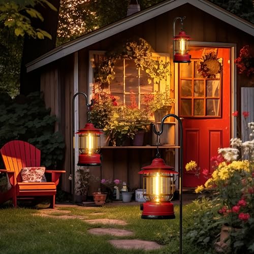 Retor LED Pink Camping Lanterns 1 Pack 1500 LM Step-Less Dimming Lightweight Battery Powered USB Rechargeable Flashlights Survival Kits Home Garden Yard Emergency Outages Hiking Lantern Light - color: Pink