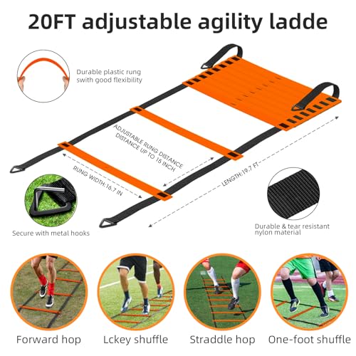 Soccer Goal, Soccer Goals for Backyard, 4x3ft Portable Pop Up Soccer Net Set, Soccer Training Equipment with Soccer Ball, Ladder and Cones - color: Orange