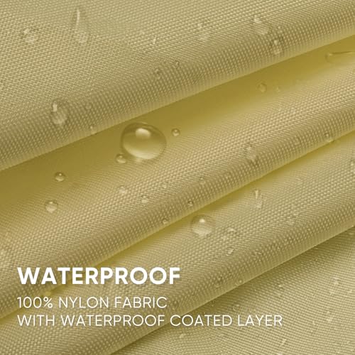 Shade&Beyond Waterproof Sun Shade Sail 12'x12' Rectangular Sand Shade Sail, UV Block Sun Shades Outdoor, Shade Canopy for Garden Patio Backyard Lawn Deck - color: Sand, size: 1 2' X 1 2', style: Rectangle