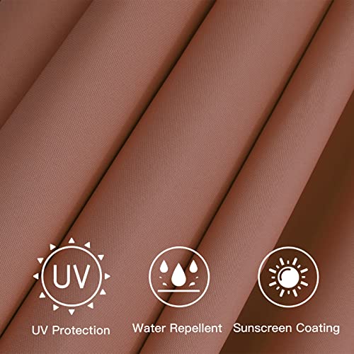 Sunnyglade 7.5ft Patio Umbrella Replacement Canopy Market Umbrella Top Outdoor Umbrella Canopy with 6 Ribs - color: Coffee
