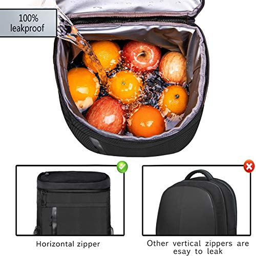 FORICH Soft Cooler Backpack Insulated Waterproof Backpack Cooler Bag Leak Proof Portable Small Cooler Backpacks to Work Lunch Travel Beach Camping Hiking Picnic Fishing Beer for Men Women - color: Y - Black