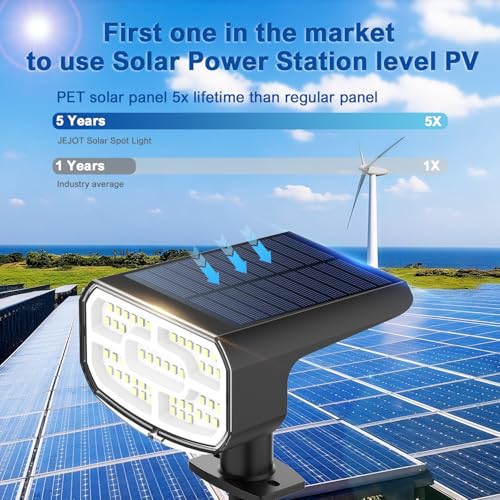 Solar Lights Outdoor Waterproof IP65, Super Bright LED, 3000K 2 Lighting Modes, Solar Powered Yard Garden Solar Spot Lights for Outside Landscape Auto On/Off -8 Pack - color: Warm-3000K, size: 8 Pack