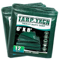 Green Heavy Duty Tarp 6x8 Feet -2Pack, 12 Mil Thick Waterproof Poly Tarps Cover UV Resistant, Rip & Tear Proof with Metal Grommets Every 20 Inche - color: Green, size: 6x8 Ft-2pack