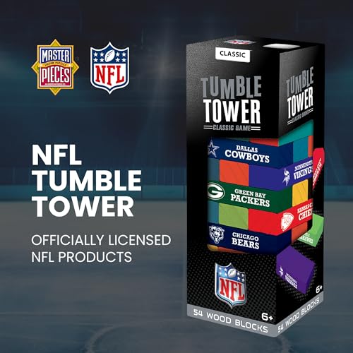 Masterpieces Tumble Tower - NFL All Teams, Officially Licensed Wood Blocks