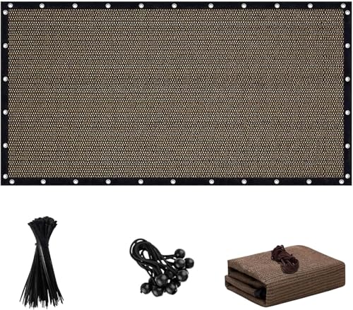 90% Sun Shade Cloth with Grommets, 6 X 6 FT Pergola Shade Cover, Mesh Tarp Sun Screen for Patio, Outdoor, Garden, Backyard - color: Mocha, size: 6 X 6 Ft