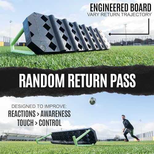 QuickPlay Replay Station 4-in-1 Soccer Rebounder Board - Portable Rebound Board for Backyard - Dual Surface, Dual Angle Soccer Passing Board for Passing & Reaction Skills - Soccer Training Equipment - style: Replay Station