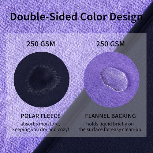 QiyI Waterproof Blanket for Bed Couch Sofa, Small Washable Reversible & Reusable Pet Dog Cat Throw Blanket, Leakproof Stain Resistant Sofa Cover, 40"x60", Dk Purple/Lt Purple - color: Dark Purple/Light Purple, size: 40"×60"