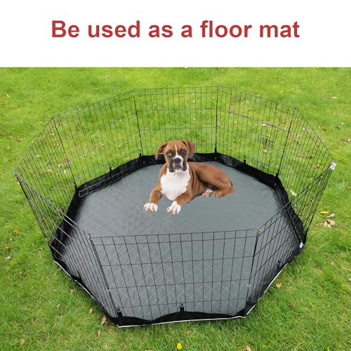 Dog Playpen Cover Sun/Rain Proof Top,Provide Shade and Security for Indoor and Outdoor,Dog Pen Cover Fits All 24 Inch 8 Panels Pet Playpen (Playpen not Include) - color: 24 inch 8 panel cover black