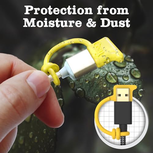 Cozy USB Caps Covers/Tether for USB A Cable with Dust Protection, Protects During Travel, Portable, Designed by Cozy (USB A Multi) - color: USB-A (2) - MULTI