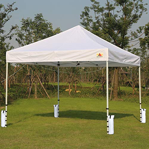 ABCCANOPY Canopy Weights Set of 4-100LBS Sand Bags for Pop up Tent, Weight Bags for Outdoor Gazebo, Trampoline, Pergola, White (Without Sand) - color: White, size: 100lbs