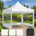 SmoothNovelty 3 Pcs Clear Canopy Sidewalls with Black Storage Bag Window Sidewall for 10 x 10 Inch Tent Waterproof Shade Wall, Sunwalls Only, Canopy Tent Not Included, No Zipper(White) - color: white