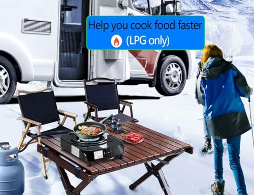 Horynar Single Burner Propane Stove with LPG CSA Hose 13,000 BTU Single Propane Burner Smart Switch Protection Unique Body Integrated Design for Outdoor, Emergency