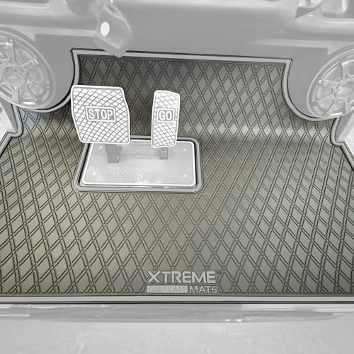 Xtreme MATS Rubber Double Diamond Golf Cart Floor Mat– Fits 2023+ Evolution Forester Models with Metal Pedals Only - Heavy-Duty Custom Fit All-Weather Floor Liner