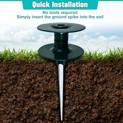 2Pcs Garden Hose Guide Spike, Heavy Duty Metal Stake with Rolling Ball Top, Rust-Proof Zinc Coated Hose Guard for Lawn, Yard & Flower Bed Protection