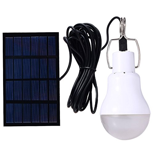 Solar Powered Lamp Portable Led Bulb Lights Solar Energy Panel Led Lighting for Camp Tent Night Fishing Emergency Lights Flash 350LM(Pack of 1) - color: Pack of 1