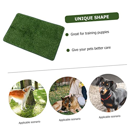 Decorative Fake Grass Pee Pad for Pets Wear-Resistant Artificial Turf Mat for Use for Dog and Cat Training Portable Pet Accessory - size: 71X46X2CM