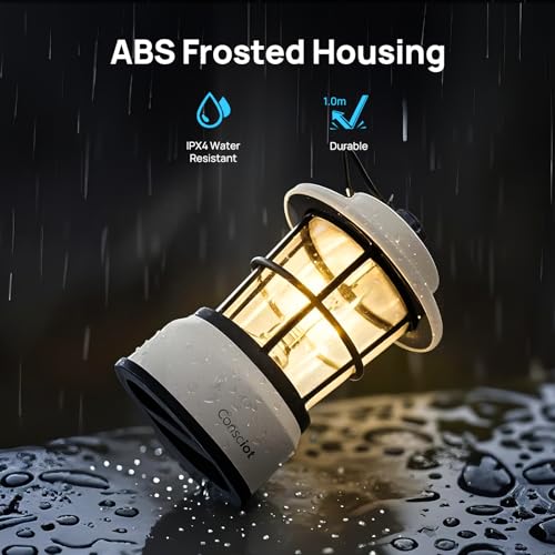 Consciot CL1 Mini Dual Light Sources LED Lantern, Retro Style Battery Powered Lamp, Dimmable Warm White and Daylight Modes, Up to 200H Run Time, Portable Atmosphere Lights for Indoor & Outdoor Use - size: 4 Pack