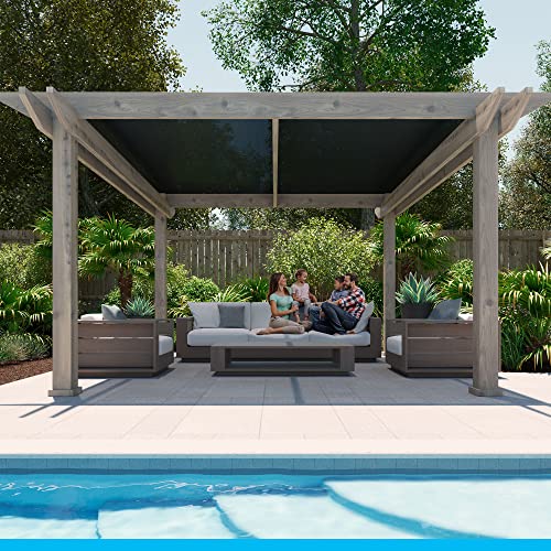 Coolaroo 90% UV Block Heavy Duty Sun Protection Fabric - Breathable Outdoor Shade Cover for Pergolas, Patios, Pets, Vehicles, and Play Areas, Tear-Resistant HDPE, 6ftx50ft Roll, Graphite - color: Graphite, size: 6' X 50'