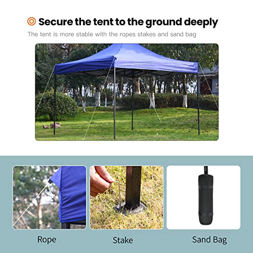 PayLessHere 10x10 Setup Pop Up Canopy Tent, Instant Portable Commercial Canopy Tent, Outdoor Gazeb for Home, Party and Outdoor Activities - color: Blue