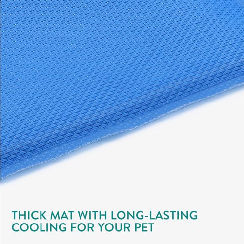 Navaris Gel Pet Cooling Mat with Durable Textiline Cover - Cool Pad for Dog or Cat - Cooler Bed Mats for Dogs or Cats - 31.89 x 37.80 x 0.20 (81 x 96 x 0.5 cm) - size: 81 x 96 cm