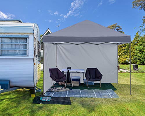 ABCCANOPY Easy Pop up Canopy Tent with 2 Sidewalls for Outdoor Sun Blocking or Rain Protection,8X8, Gray - color: Gray, size: 8x8
