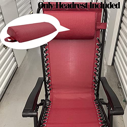 Ostlttyn Zero Gravity Chair Replacement Pillow Headrest with Elastic Band, Universal Soft Removable Padded Cushion Head Pillow for Zero Gravity Lounge Chair, Folding Patio Lawn Recliner Chair, Red - color: Red, size: 1 Pack