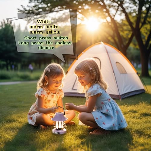HOMY Snail Camping Lantern for Kids Rechargeable Portable Night Light with 3 Colors & Dimmable, Outdoor Camping Gear, Indoor Bedroom Tent Nightlight Gift for Toddlers - color: Purple