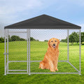 Large Outdoor Dog Kennel, Outdoor Dog Pens Outside Dog Fence for Backyard Garden, Dog Runs for Outside with Waterproof UV-Resistant Cover and Secure Lock 10'L x 10'W x 6.5'H - size: 118.0"L x 118.0"W x 78.0"H