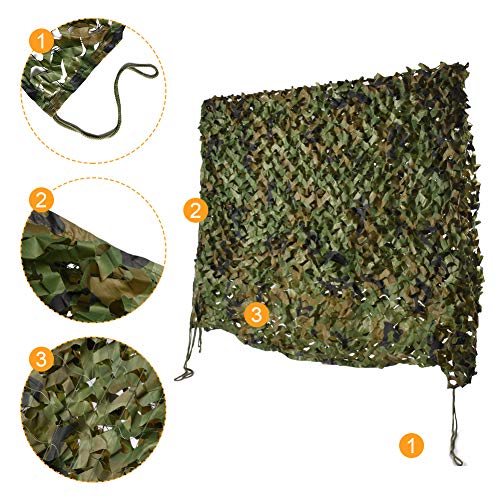 HYOUT Camo Netting Camouflage Net Bulk Roll for Hunting Blinds Ghillie Sunshade, Camping, Military Party Decoration - color: Woodland Camo, size: 10x10ft(3M*3M)
