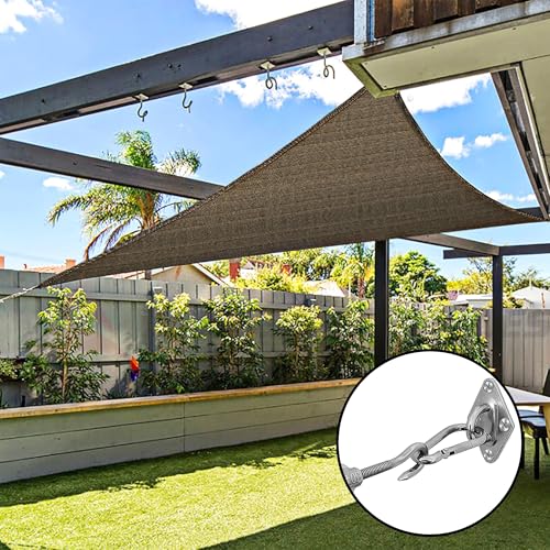 YOFIT 44 Pcs Shade Sail Hardware Kit, 5 Inch Outdoor Sun Sail Accessories, 304 Stainless Steel Turnbuckles & Brackets for Triangle/Rectangle Sails, Patio Canopy Installation Hardware Set Waterproof - size: 5 inch 44 pcs