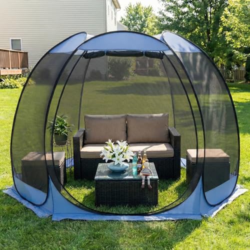 Alvantor 10'x10' Pop Up Screen House Tent, Instant Outdoor Gazebo with Mosquito Netting & UPF 50+ Sun Protection, Portable Canopy Shelter for Patio, Backyard, Camping (4-6 Person),Charcoal Gray - color: Charcoal Gray, size: 10'x10'