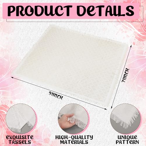 Beeveer 91 x 71 Extra Large Outdoor Boho Picnic Blanket with Pink Table Runner, 6 Throw Pillow Covers 6 Napkins Woven Cotton Yarn Oversize Beach Blanket Washable Picnic Camp Wedding - color: Pink