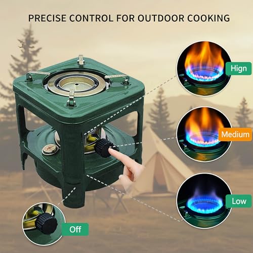 Fogon de petróleo para cuba, Portable Kerosene Stove 8-Wick, Kerosene Heater for Outdoor Camping Cooking, Picnic Burner Furnace with Windproof Design for Tent, Yard, Hurricane, Survival Kits