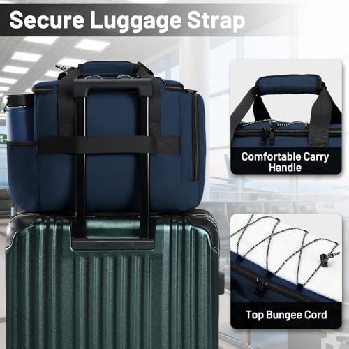 MIER Lunch Box for Men Heavy Duty Insulated Lunch Bag 20 Cans Large Leakproof Soft Cooler Bags with Multiple Pockets for Picnic Work Travel (Navy Blue) - color: Navy Blue